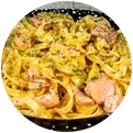 Tagliolini al salmone al profumo di limone - Ristorante di Pesce Canaan Forlì